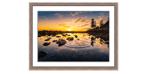 print and frame of a beautiful river. Image