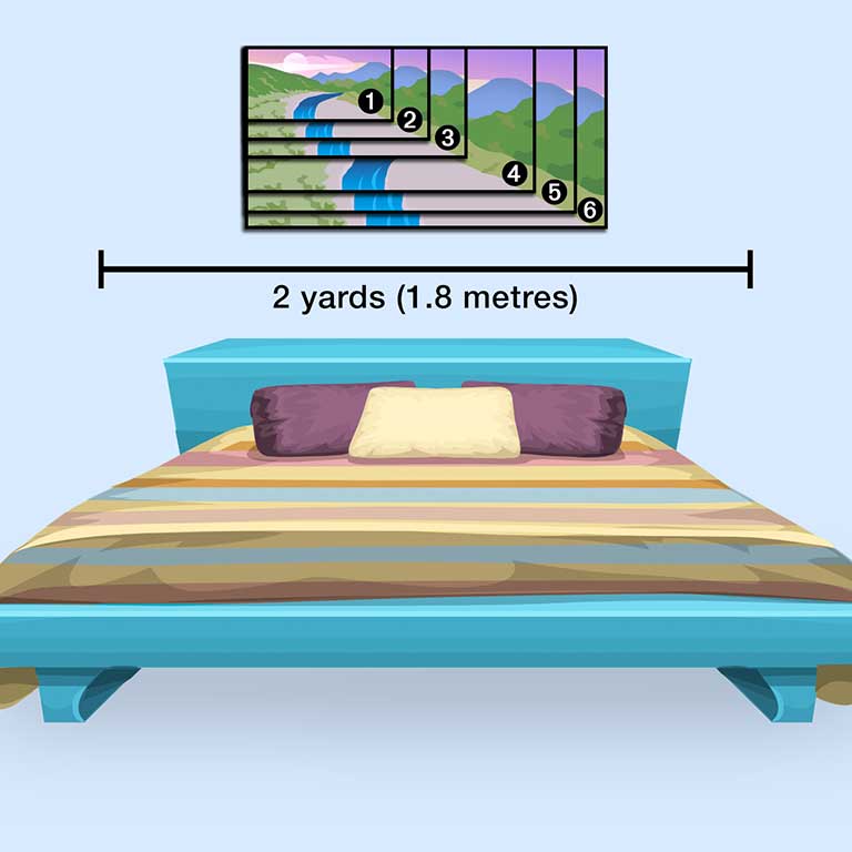 Picture of a river in 6 different panoramic poster sizes