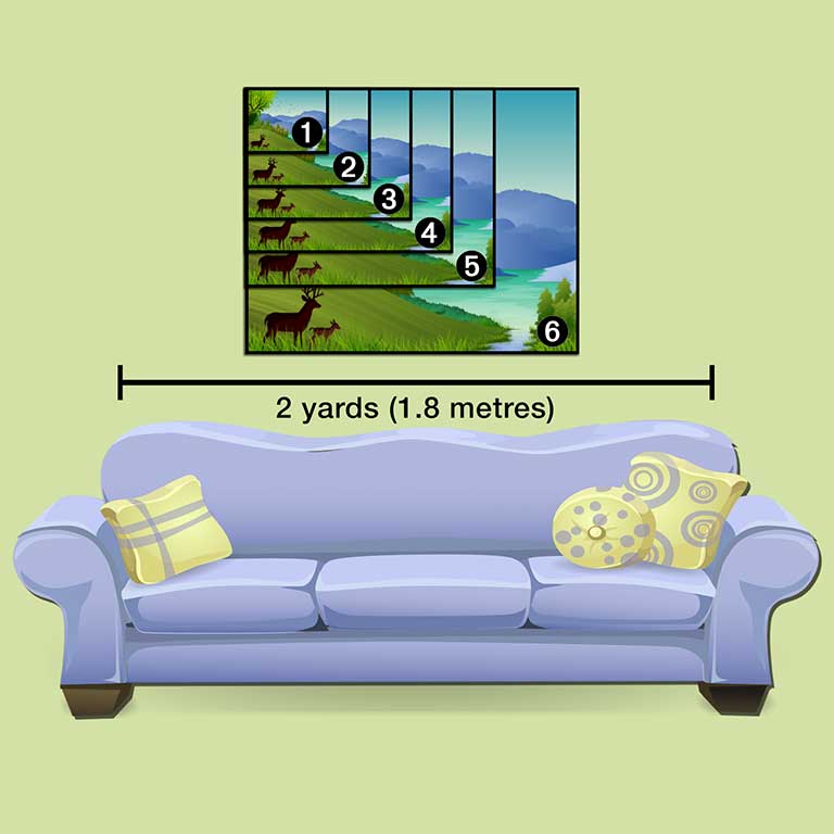 Nature picture on 6 different traditional poster sizes