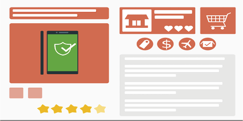 Diagram showing someone pushing a button on a digital device