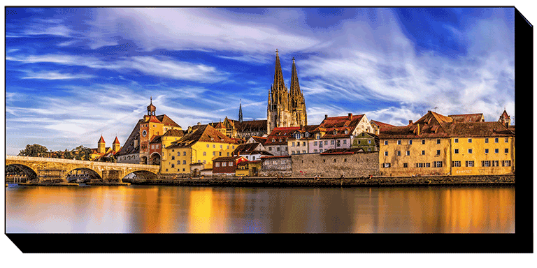 Canvas print of a cityscape